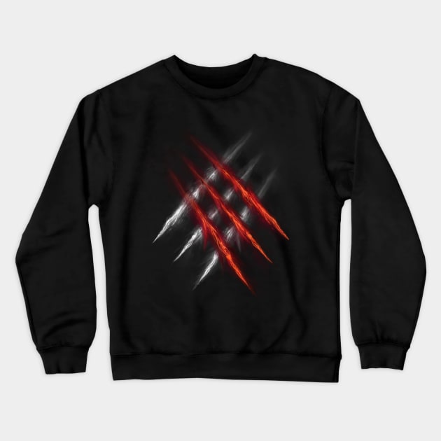 Claws scratches white/red Crewneck Sweatshirt by consequat